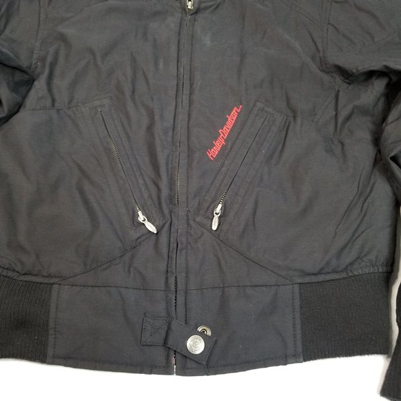 Women's Harley Davidson Black Embroidered Moto Jac